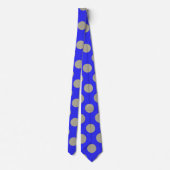 Cute Blue Big Polka Dots Pattern Stropdas (Achterkant)