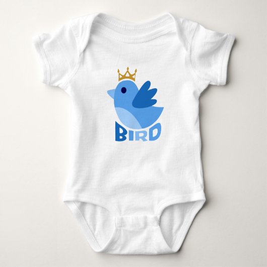 Cute Blue Bird Bodysuit-pakken en one-punts Romper (Voorkant)