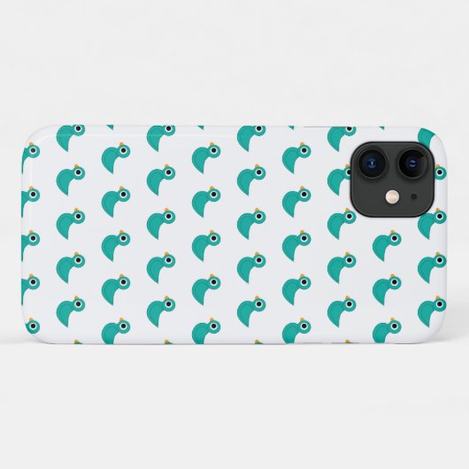 Cute blue bird Case-Mate iPhone case (Achterkant (horizontaal))