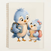 Cute Blue Bird Dagelijkse Levensplanner Planner (Voorkant)