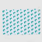 Cute blue bird golfhanddoek (Horizontaal)