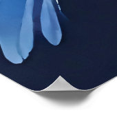 Cute blue bird illustration poster (Hoek)