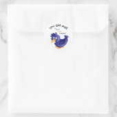 Cute Blue Bird, jij hebt mail Ronde Sticker (Tas)