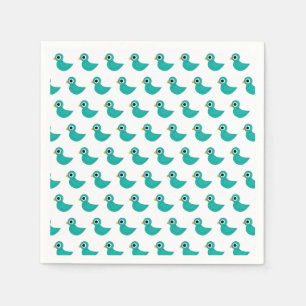 Cute blue bird servet