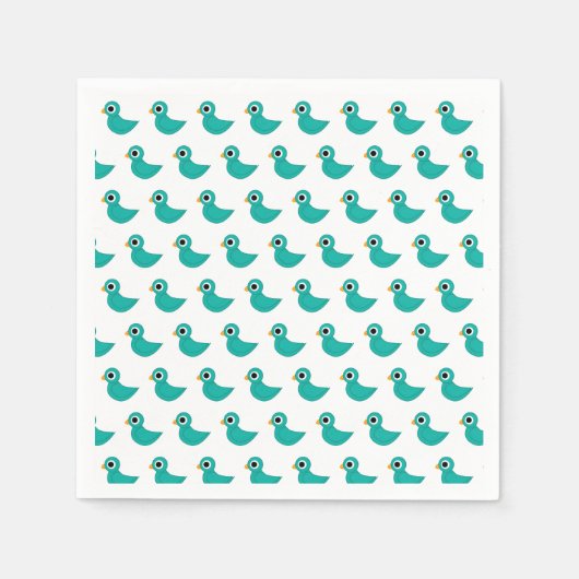 Cute blue bird servet (Voorkant)