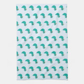 Cute blue bird theedoek (Verticaal)