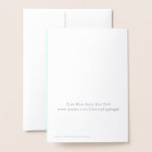 Cute Blue Birthday Boy Owl Folie Kaart (Met envelop)