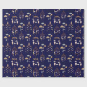 Cute Blue Boho Speelgoed Pattern Illustration Boys Cadeaupapier (Vlak)