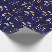 Cute Blue Boho Speelgoed Pattern Illustration Boys Cadeaupapier (Hoek)