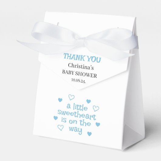 Cute Blue Boy Baby shower Bedankdoosjes (Voorkant Zijde)