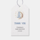 Cute Blue Boy Baby shower Cadeaulabel (Voorkant)