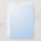 Cute Blue Boy Baby Shower Invitation Kaart (Achterkant)