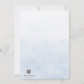 Cute Blue Boy Baby Shower Invitation Kaart (Achterkant)