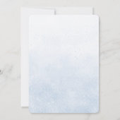 Cute Blue Boy Baby Shower Invitation Kaart (Achterkant)