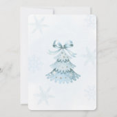 Cute Blue Boy Baby Shower Invitation Kaart (Achterkant)