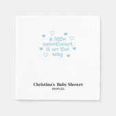 Cute Blue Boy Baby shower Napkins Servet (Voorkant)