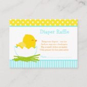 Cute Blue Boy Chick Diaper Raffle Informatiekaartje (Voorkant)