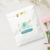 Cute Blue Boy Elephant Baby shower Bedankzakje (Gezegeld)
