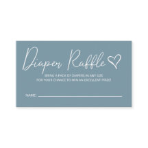 Cute Blue Boys Baby shower Diaper Raffle