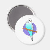 Cute Blue Budgie Magneet (Voorkant / Achterkant)