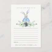 Cute Blue Bunny Foliage Advisate for Mum Baby show Informatiekaartje (Voorkant)