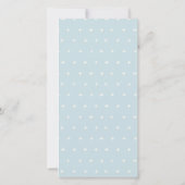 Cute Blue Bunny Garden Fauna Baby shower Invite Bedankkaart (Achterkant)