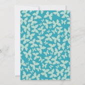 Cute Blue Butterflies Trunk Party Kaart (Achterkant)