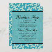 Cute Blue Butterflies Trunk Party Kaart (Voorkant / Achterkant)