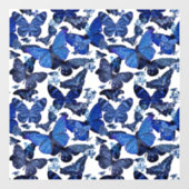 cute blue butterflies with glitter raamsticker (Vel)