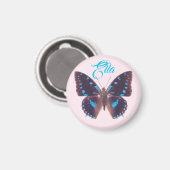 Cute Blue Butterfly Magnet (Voorkant / Achterkant)