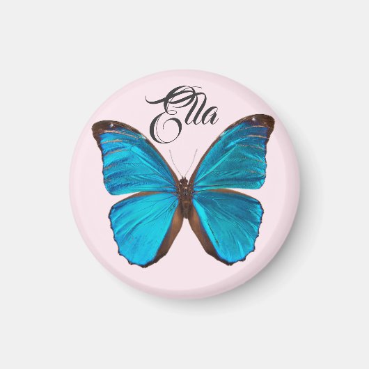 Cute Blue Butterfly Magnet (Voorkant)