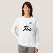 Cute Blue Butterfly Music Alto Chick Gift T-shirt (Voorkant volledig)