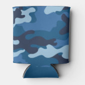 Cute Blue Camouflage Blikjeskoeler (Voorkant)