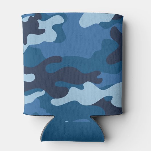 Cute Blue Camouflage Blikjeskoeler (Achterkant)