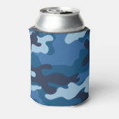 Cute Blue Camouflage Blikjeskoeler (Blikje Achterkant)