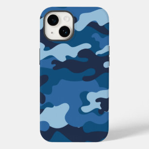 Cute Blue Camouflage Case-Mate iPhone 14 Hoesje