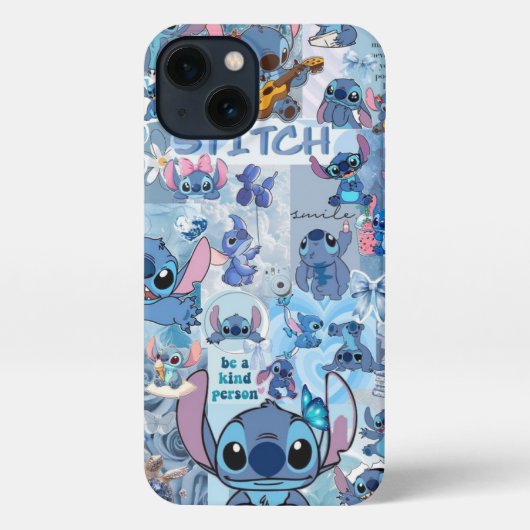 Cute Blue Cartoon Alien Phone Case 💙✨ iPhone Hoesje (Achterkant)