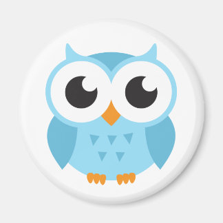 Cute blue cartoon baby uil magneet