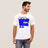 Cute Blue Cartoon Monster T-shirt (Voorkant volledig)