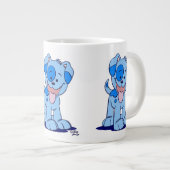 Cute Blue Cartoon Puppy Grote Koffiekop (Voorkant rechts)