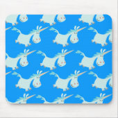 Cute Blue Cartoon Unicorn Herd! mousepad Muismat (Voorkant)