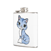 Cute blue cat cartoon heupfles (Links)