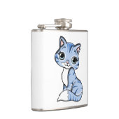 Cute blue cat cartoon heupfles (Rechts)