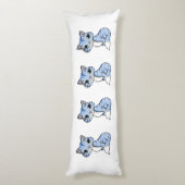 Cute blue cat cartoon lichaamskussen (Achterkant (Verticaal))