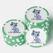 Cute blue cat cartoon pokerchips (Opstapeling)