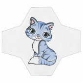 Cute blue cat cartoon voetbal (Enkel)