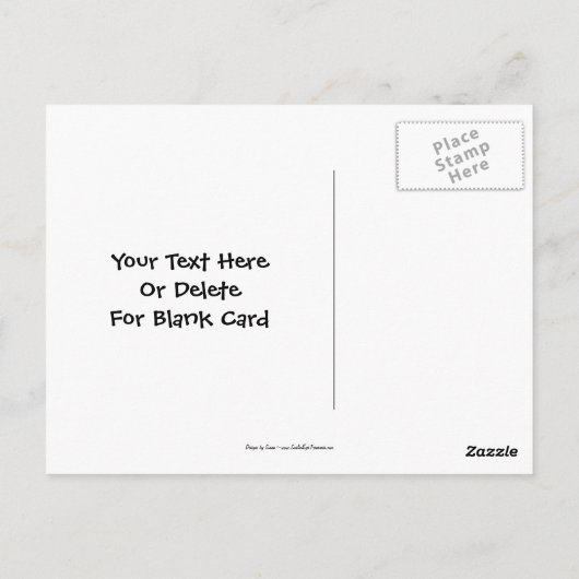 Cute Blue Cat Design Photo Briefkaart (Achterkant)