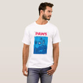 Cute Blue Cat “Paws” Funny Cat Lover T-Shirt (Voorkant volledig)