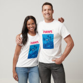 Cute Blue Cat “Paws” Funny Cat Lover T-Shirt (Unisex)