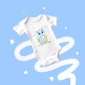 Cute blue cat romper